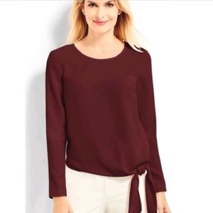 Talbots | Side Tie Long-sleeved Blouse